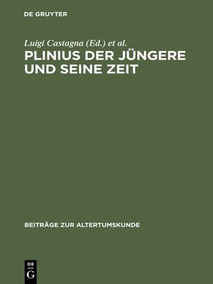 cover image of Plinius der Jüngere und seine Zeit